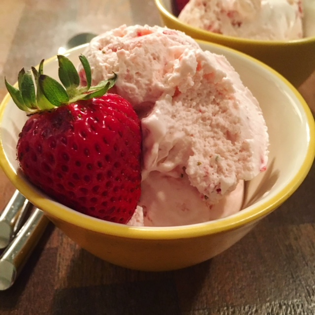 Scoops of Strawberry Ice Cream