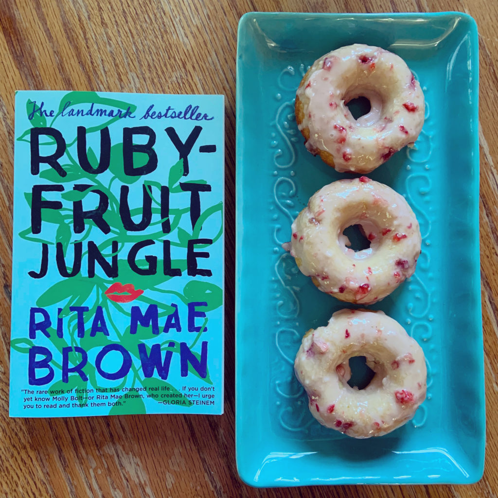 Strawberry Donuts inspired by Rubyfruit Jungle