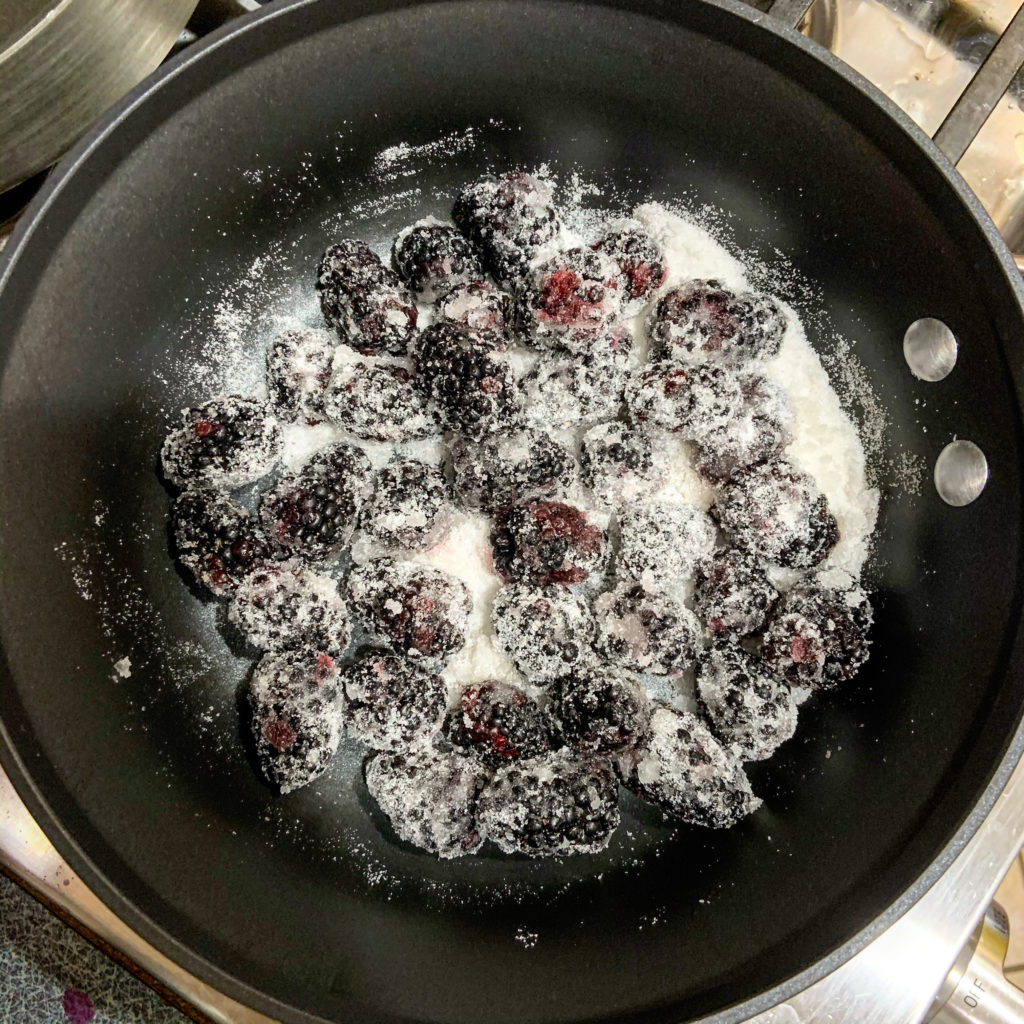Blackberries and sugar