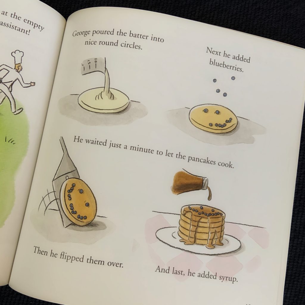 Curious George Making Pancakes Step by Step