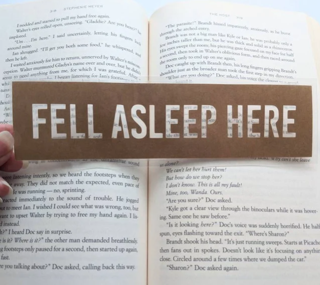 Fell Asleep Bookmark