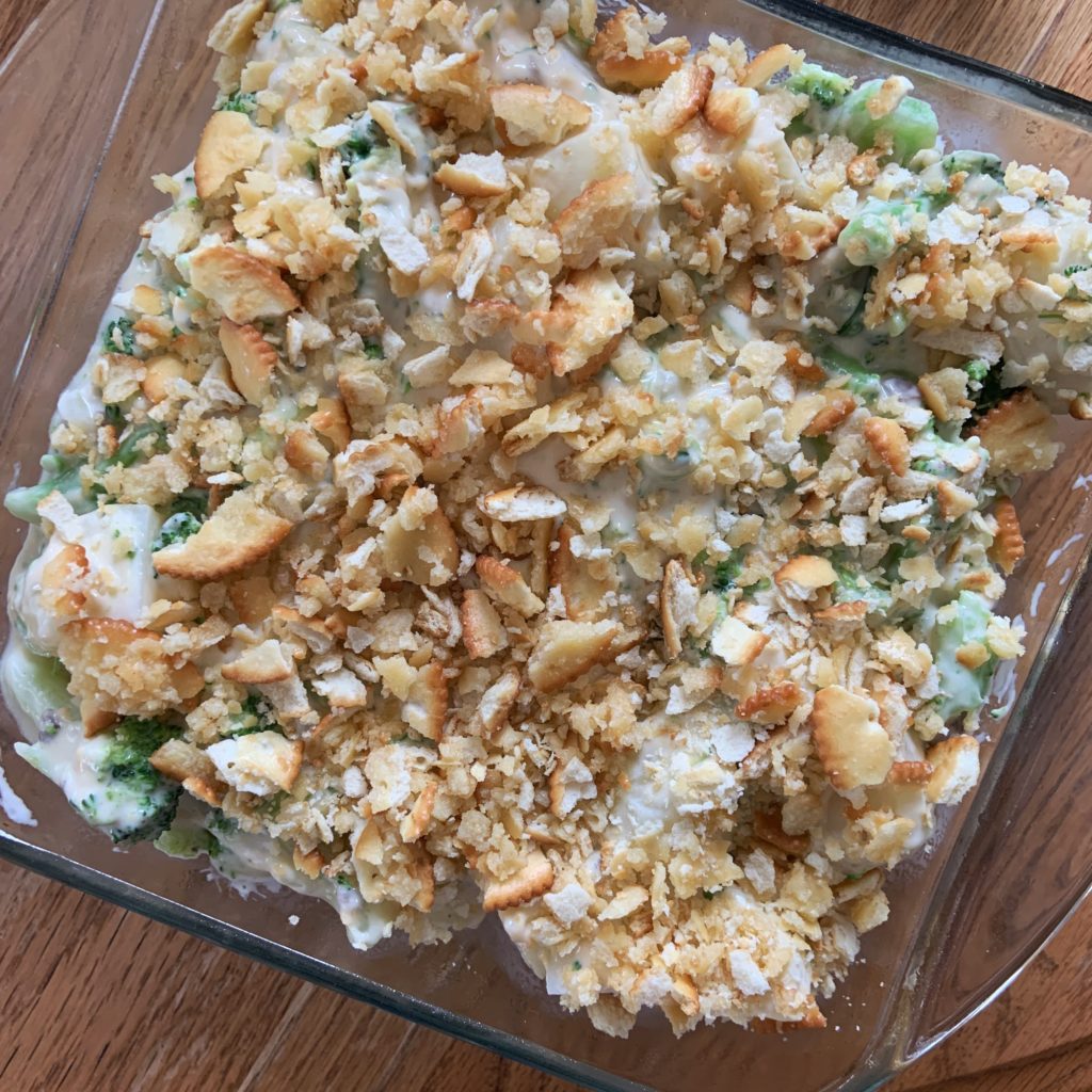 Unbaked broccoli casserole, broccoli stew