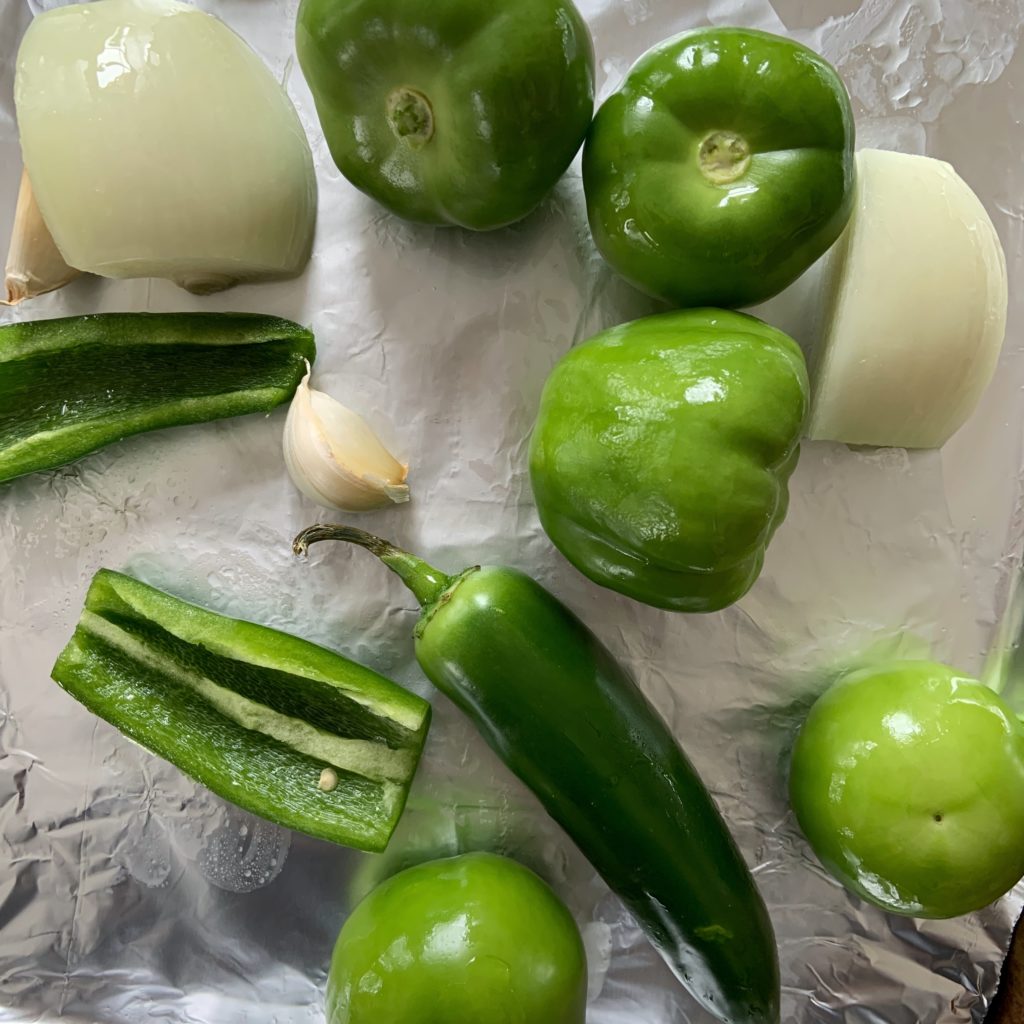 Vegetables for Tomatillo Salsa