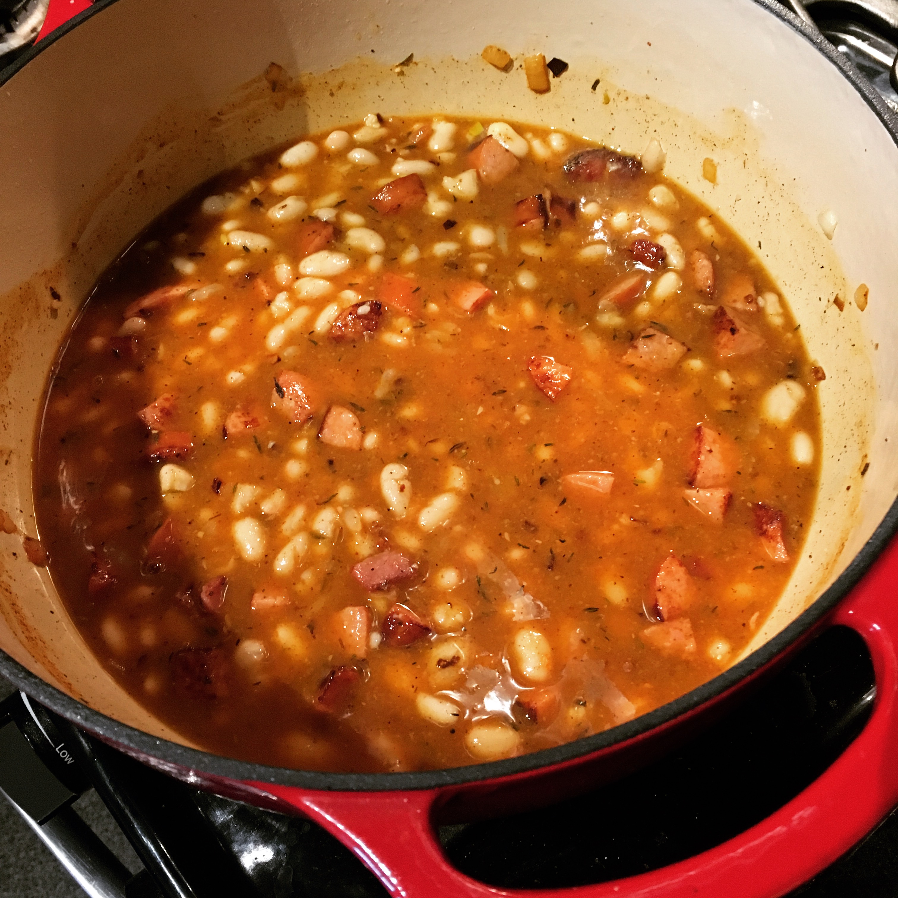 Dark Matter + Spanish Bean & Chorizo Stew