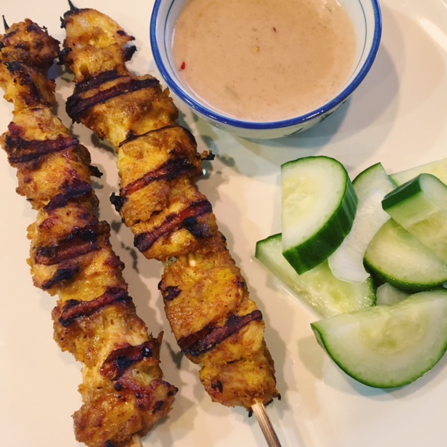 Chicken Satay with Peanut Sauce