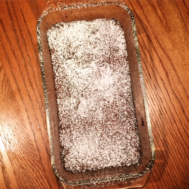 Chocolate Cake with Powdered Sugar