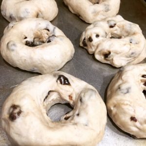 Unbaked Cinnamon Raisin Bagels