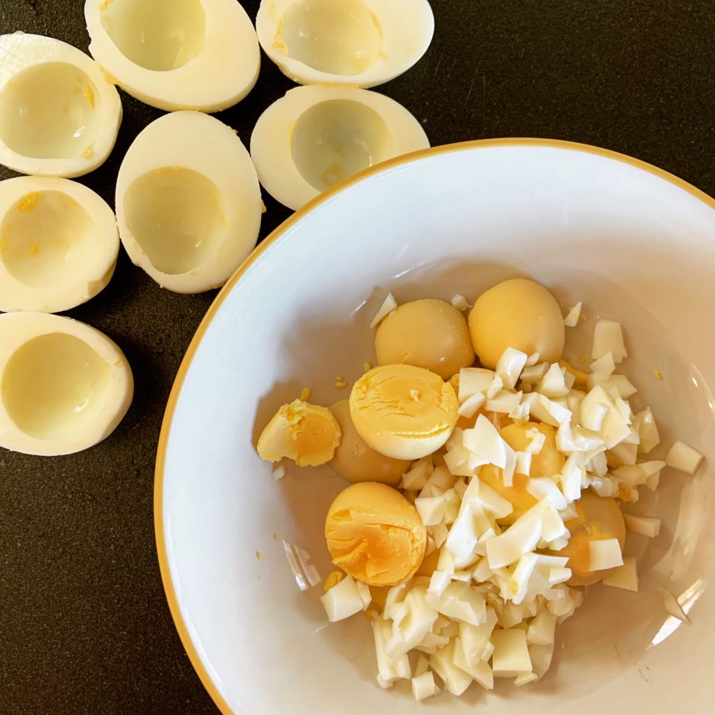 Making Deviled Eggs