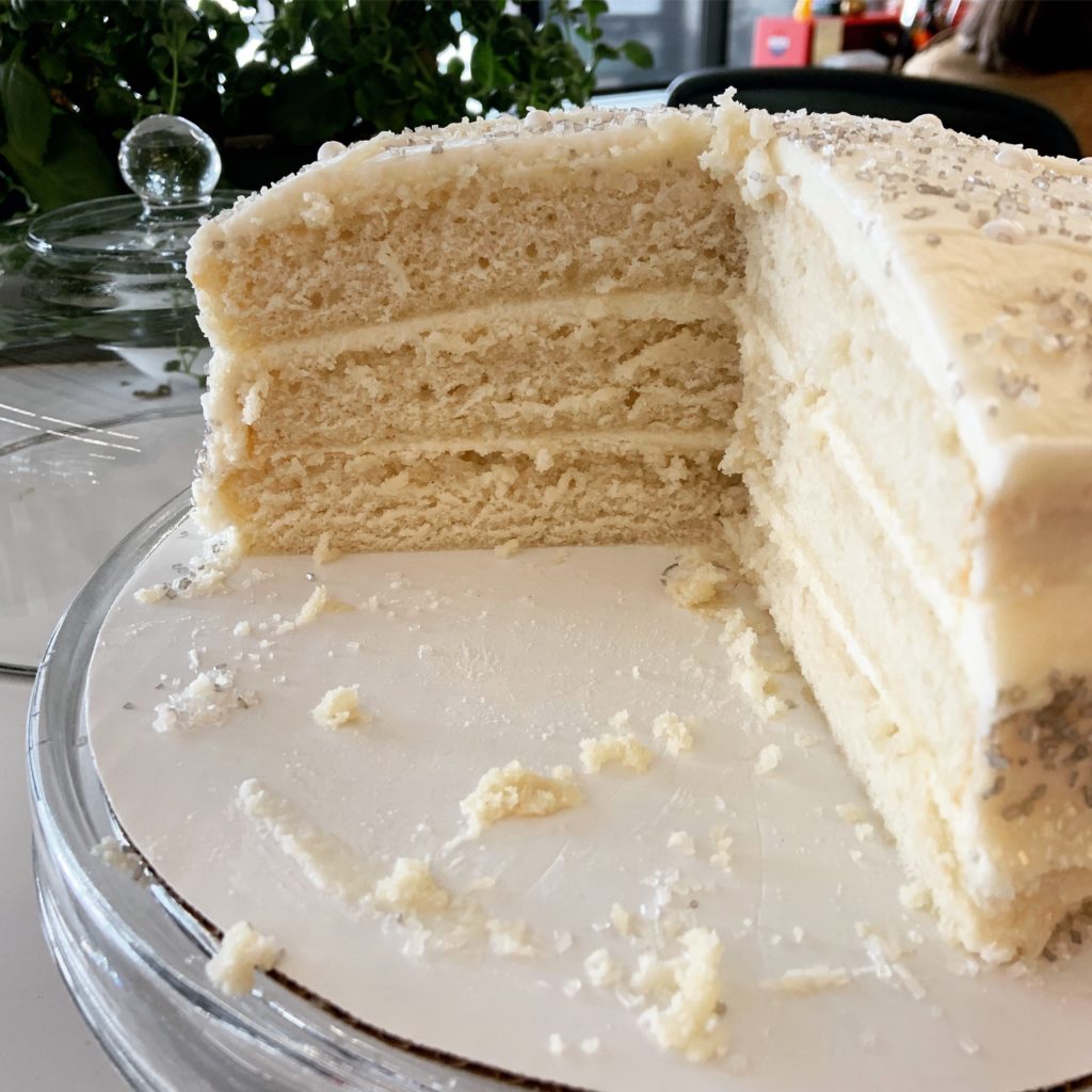 Three Layer Champagne Cake