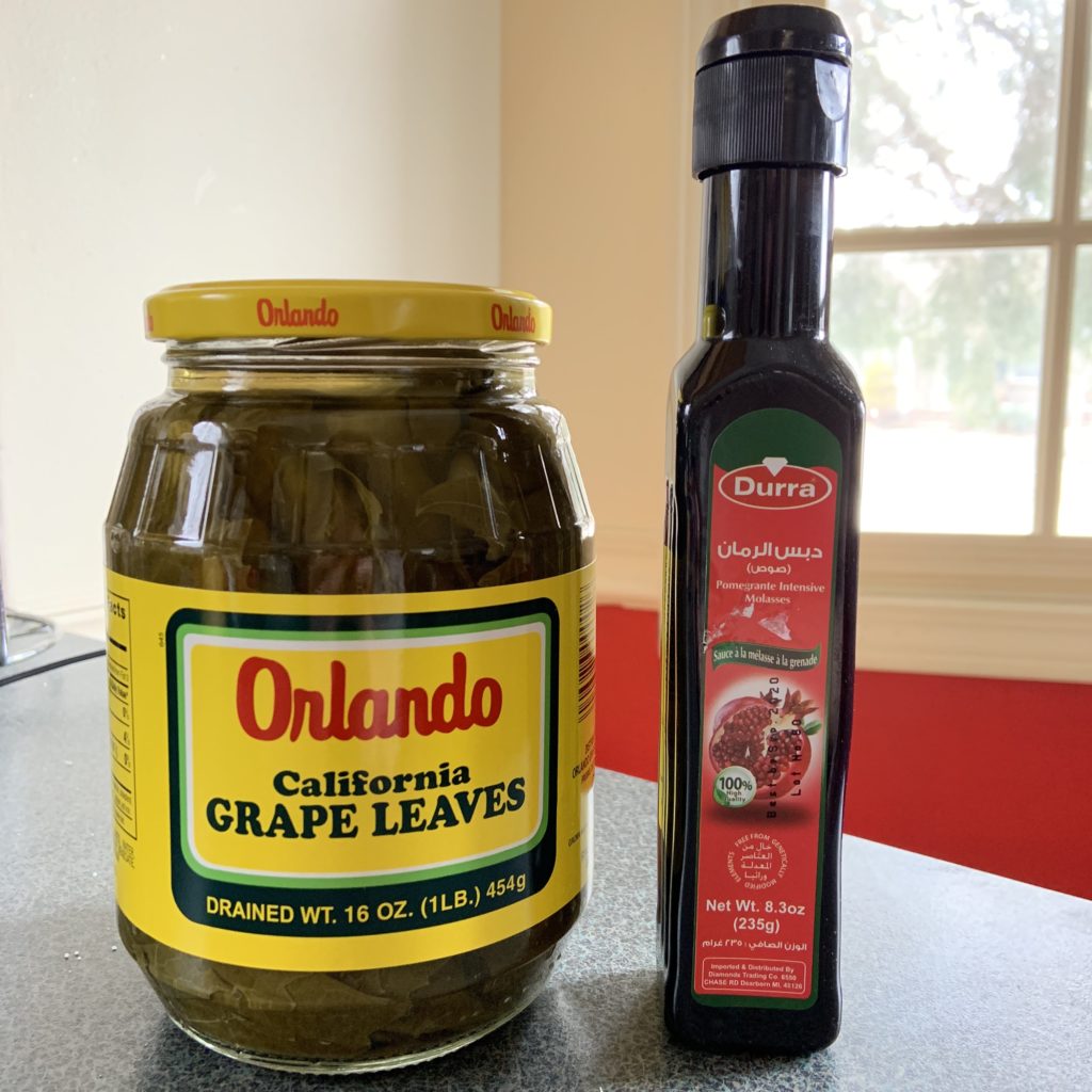 Grape Leaves and Pomegranate Molasses