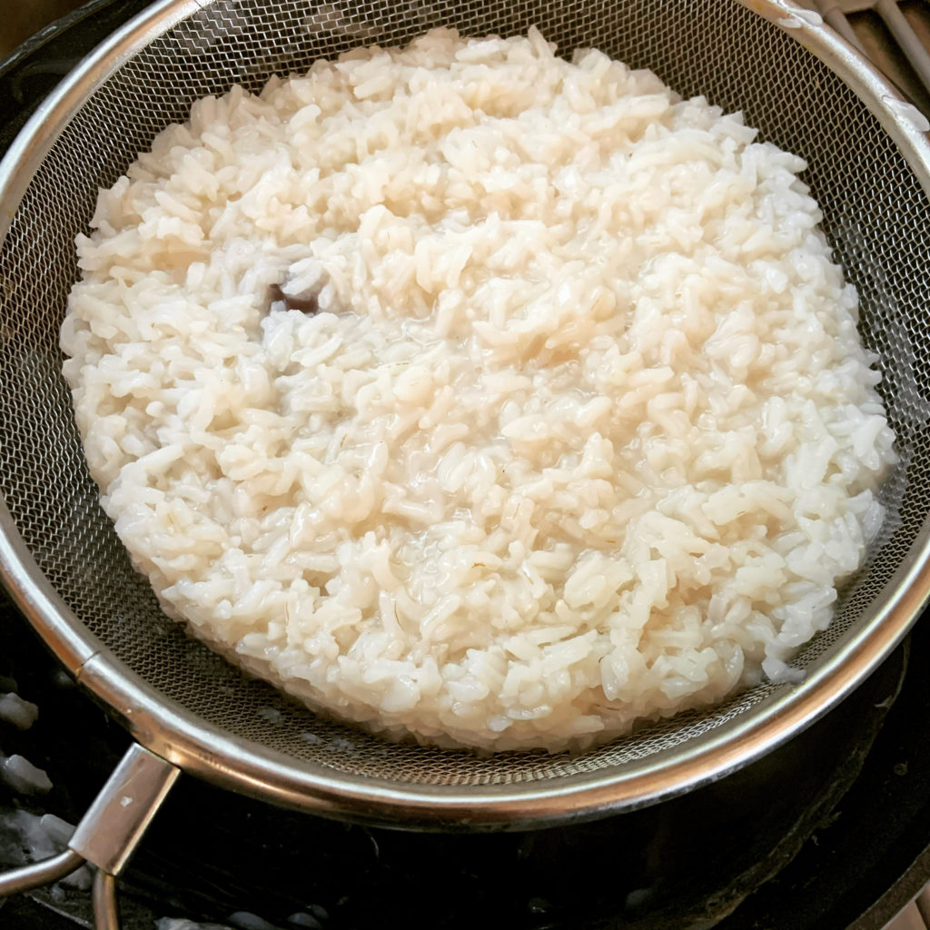 Draining Rice