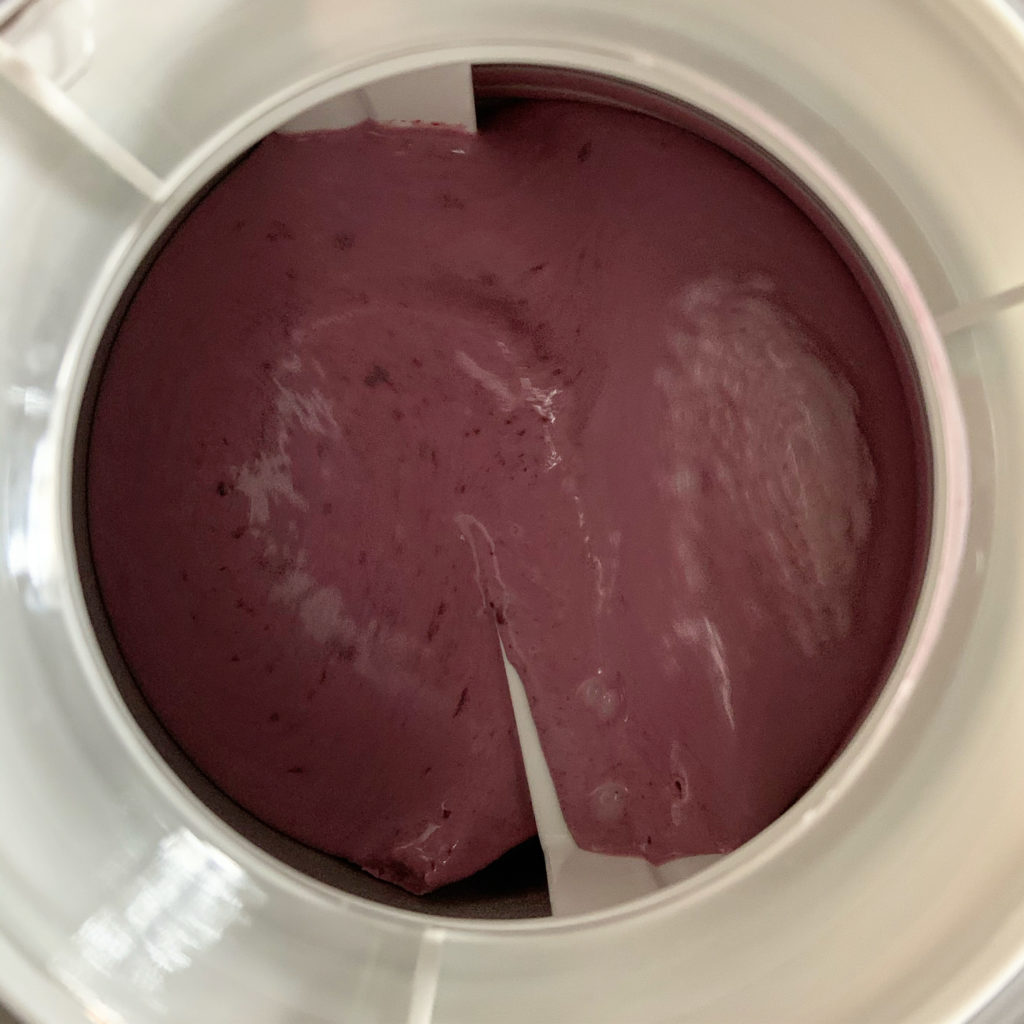 Churning Blackberry Ice Cream