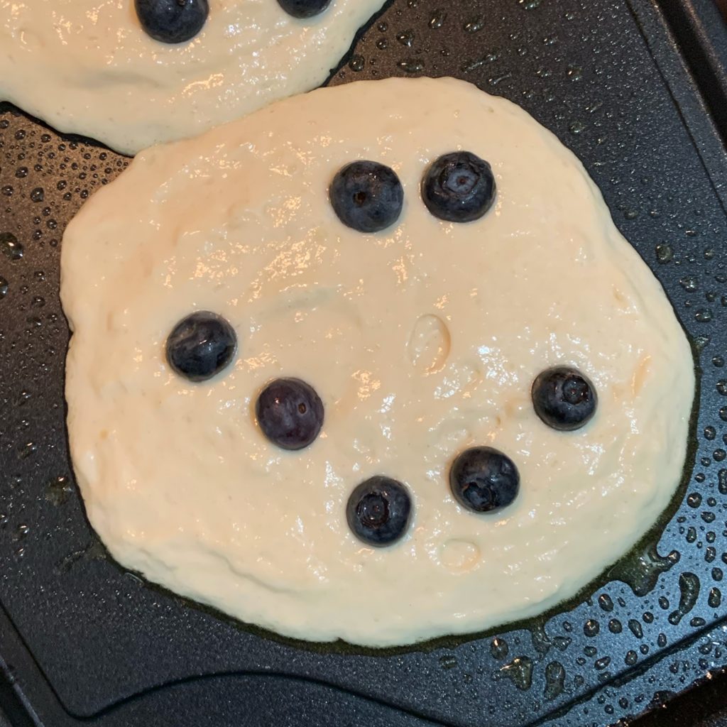 Smiley Face Blueberry Pancake