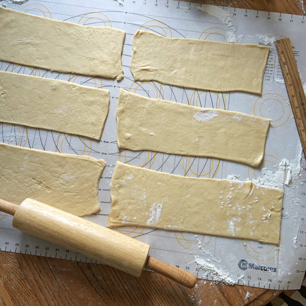 Measuring Out Bear Claw Dough