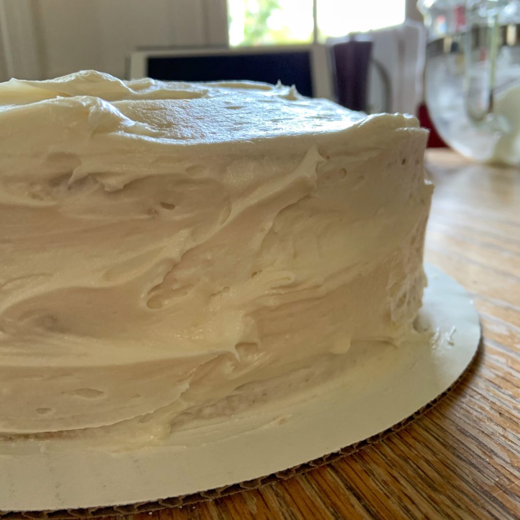 Lemon Cake with Vanilla Frosting