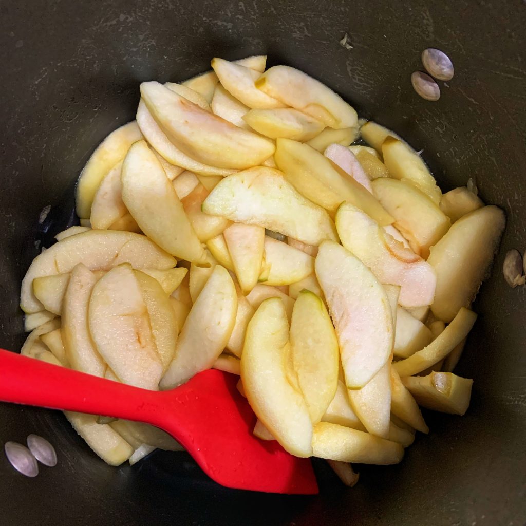 Prepping Apples for Pie