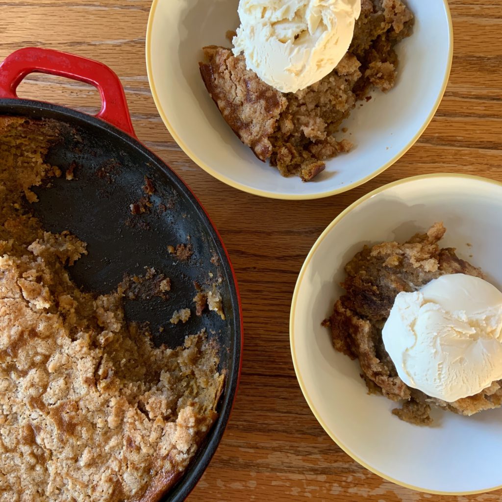 Pumpkin Crisp Served with Ice Cream