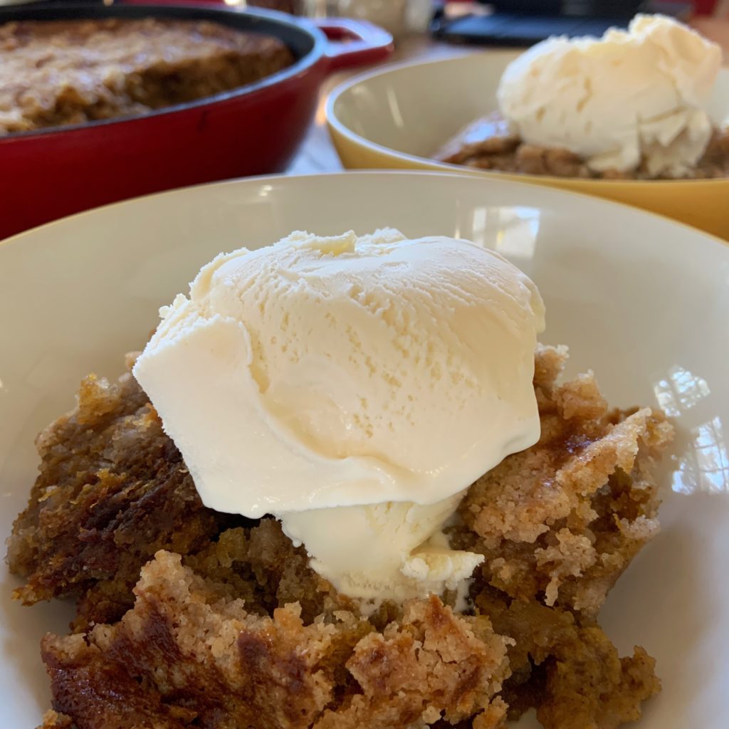 Pumpkin Crisp with Ice Cream