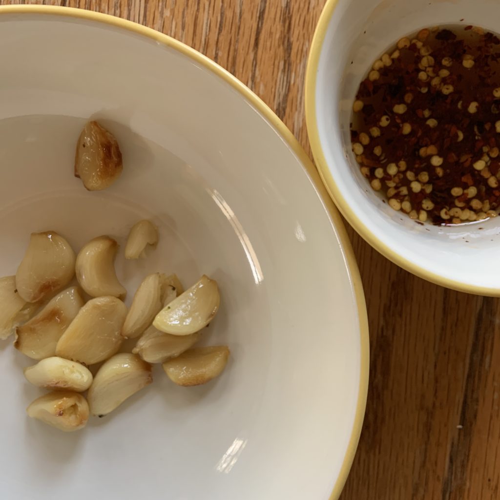 Roasted garlic and hot-honey sauce